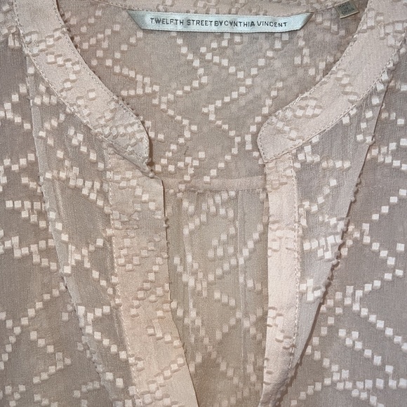 Cynthia Vincent Blush Silk Top - Picture 3 of 6